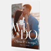 Moderne foto trouwfeest Acryl welkom bord (Hoek)