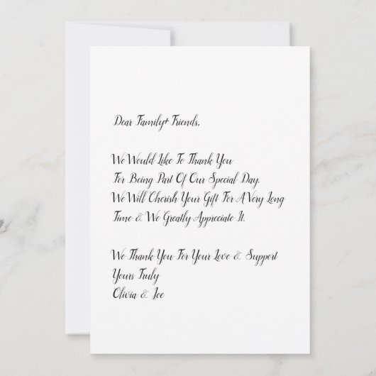 Moderne foto trouwkaart om de datum te reserveren bedankkaart (Achterkant)