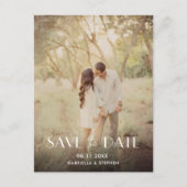 Moderne foto trouwkaart Save the Date Aankondigingskaart (Voorkant)
