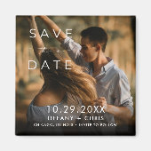 Moderne foto trouwkaart Save the Date Magneet (Voorkant)