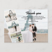 Moderne foto trouwkaarten bedankt briefkaart (Voorkant)