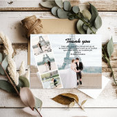 Moderne foto trouwkaarten bedankt briefkaart
