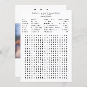 Moderne foto Trouwwoord Zoeken Sla de datum op- Wh Kaart