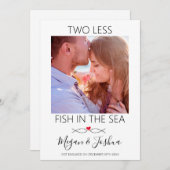 Moderne foto | Twee minder vissen in het Verloving Aankondiging (Voorkant / Achterkant)