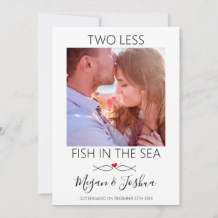 Moderne foto Twee minder vissen in het Verloving Aankondiging