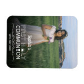 Moderne foto Typografie Eerste Heilige Communie Magneet (Horizontaal)