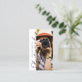 Moderne foto Typografie fotograaf Visitekaartje (Staand voorkant)