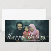 Moderne foto-typografie Gelukkig Norooz Nieuwjaar (Voorkant / Achterkant)