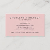 Moderne foto Typografie Hair Stylist Visitekaartje (Achterkant)