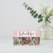 Moderne foto Typografie Hair Stylist Visitekaartje (Staand voorkant)