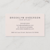 Moderne foto Typografie Hair Stylist Visitekaartje (Achterkant)
