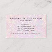 Moderne foto Typografie Hair Stylist Visitekaartje (Achterkant)