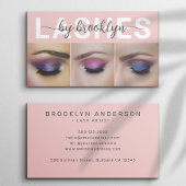 Moderne foto Typografie Lash Artist Visitekaartje