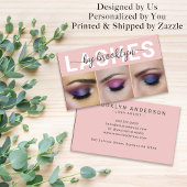 Moderne foto Typografie Lash Artist Visitekaartje