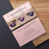 Moderne foto Typografie Lash Artist Visitekaartje