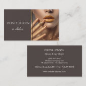 Moderne foto typografie make-up artiest visitekaartje (Voorkant / Achterkant)