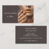 Moderne foto typografie make-up artiest visitekaartje (Voorkant / Achterkant)