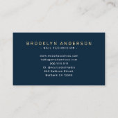 Moderne foto Typografie Nail Artist Visitekaartje (Achterkant)