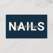 Moderne foto Typografie Nail Artist Visitekaartje (Voorkant)