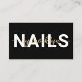 Moderne foto Typografie Nail Artist Visitekaartje (Voorkant)
