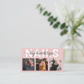 Moderne foto Typografie Nail Artist Visitekaartje (Staand voorkant)