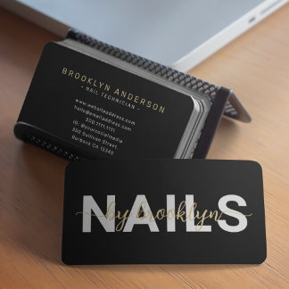 Moderne foto Typografie Nail Artist Visitekaartje