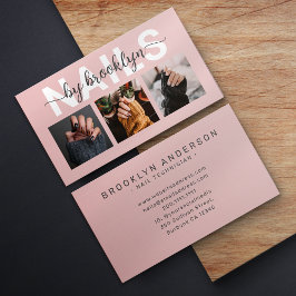 Moderne foto Typografie Nail Artist Visitekaartje