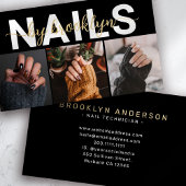 Moderne foto Typografie Nail Artist Visitekaartje