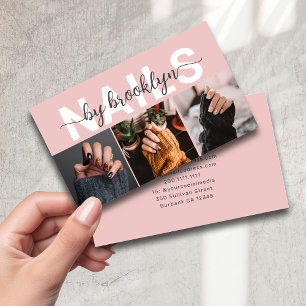 Moderne foto Typografie Nail Artist Visitekaartje