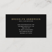 Moderne foto Typografie Nail Artist Visitekaartje (Achterkant)