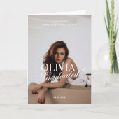 Moderne foto-typografie script grad feestje gevouw kaart (Voorkant)