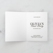 Moderne foto-typografie script grad feestje gevouw kaart (Binnen)