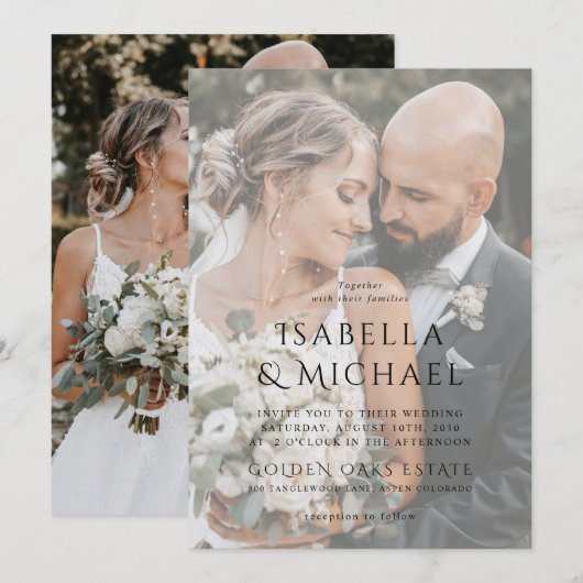 Moderne Foto Typografie Trouw  Kaart (Voorkant / Achterkant)