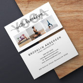 Moderne foto typografie Yoga Instructeur Visitekaartje
