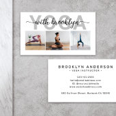 Moderne foto typografie Yoga Instructeur Visitekaartje