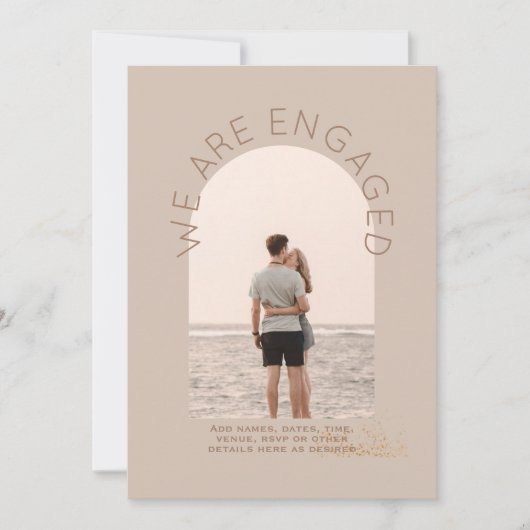 MODERNE FOTO UITNODIGING - Gemengde Kleuren (Voorkant)