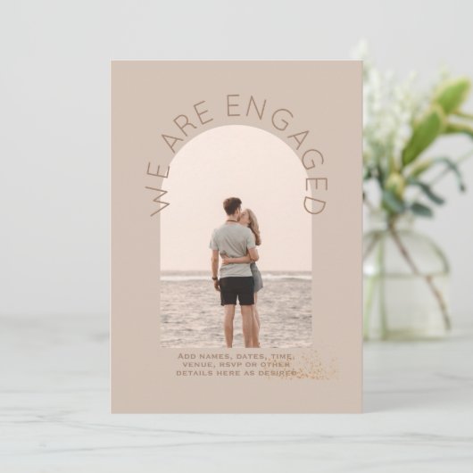 MODERNE FOTO UITNODIGING - Gemengde Kleuren (Staand voorkant)