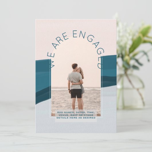 MODERNE FOTO UITNODIGING - Gemengde Kleuren (Staand voorkant)