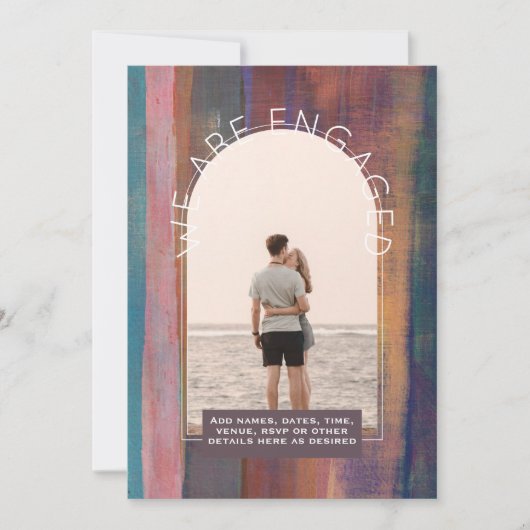 MODERNE FOTO UITNODIGING - Gemengde Kleuren (Voorkant)