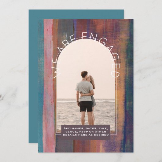 MODERNE FOTO UITNODIGING - Gemengde Kleuren (Voorkant / Achterkant)