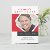 Moderne foto-uitnodiging kaart (Staand voorkant)