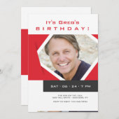 Moderne foto-uitnodiging kaart (Voorkant / Achterkant)