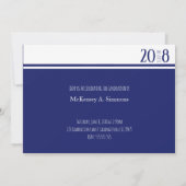 Moderne foto-uitnodigingen voor Nay & White klas Kaart (Achterkant)