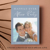 Moderne foto-usty Blue Wedding Reception Kaart