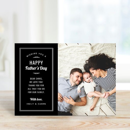 Moderne foto Vaderdag Kaart voor man en vader