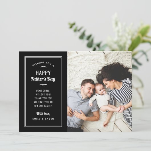 Moderne foto Vaderdag Kaart voor man en vader (Staand voorkant)