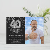 Moderne foto van 40e verrassingsdag in zwart-wit e kaart (Staand voorkant)
