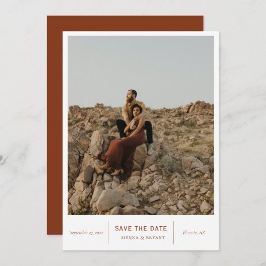 Moderne foto van afbeeldingen save the date (Voorkant / Achterkant)