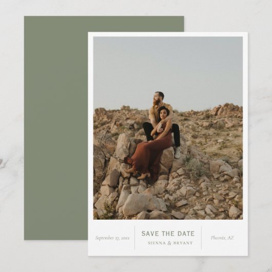 Moderne foto van afbeeldingen save the date (Voorkant / Achterkant)