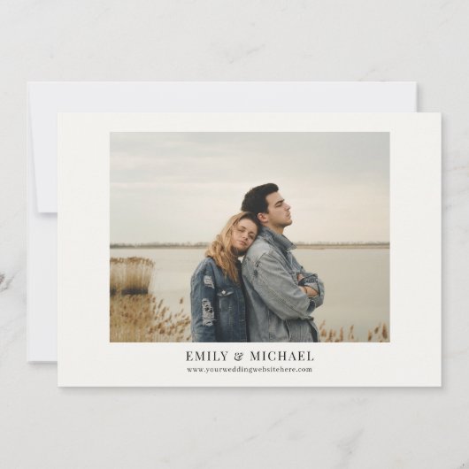 Moderne foto van afbeeldingen save the date (Achterkant)